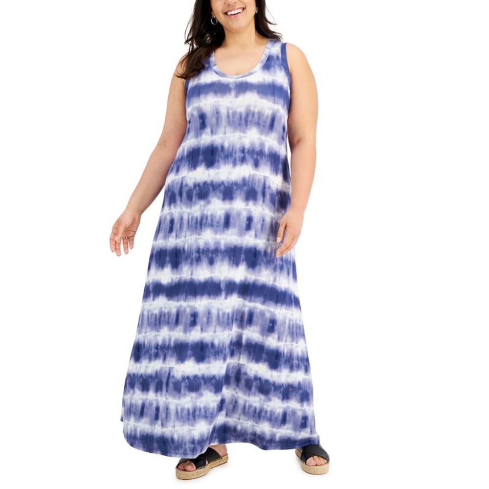Style & Co Plus Size Tie Dyed Maxi Dress